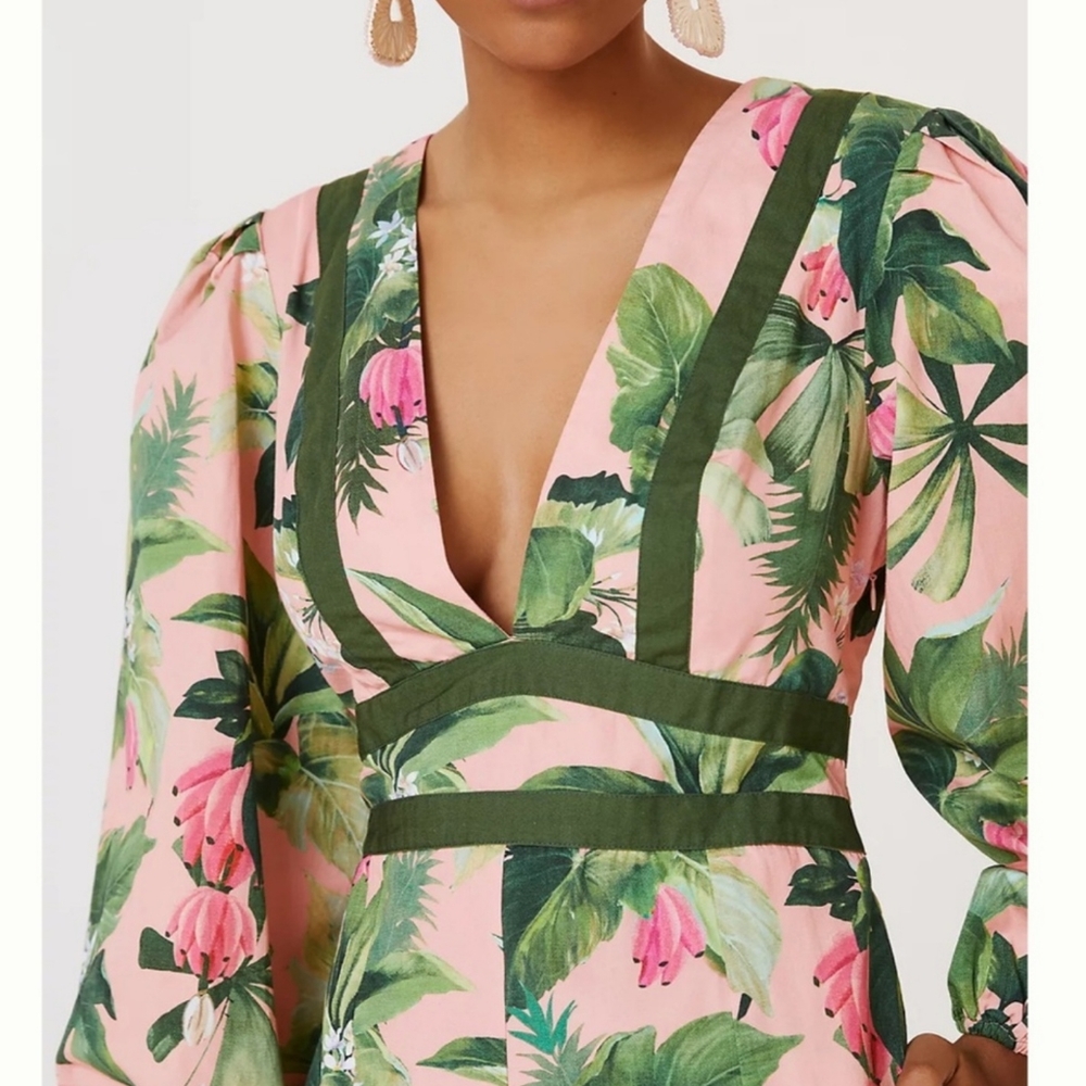 Farm Rio x Anthropologie Pink Jumpsuit